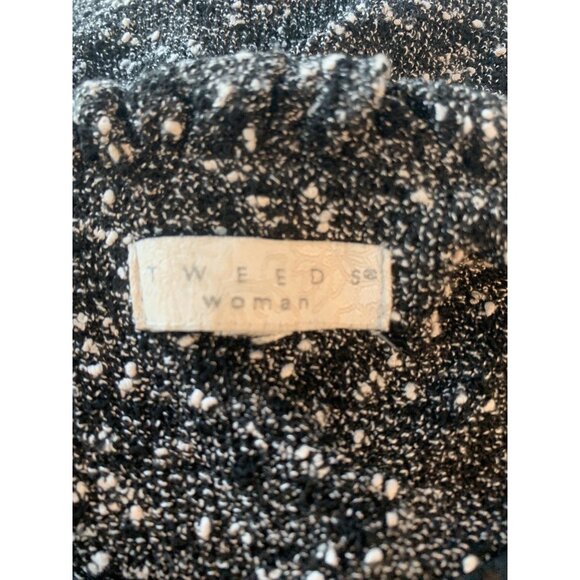 Tweeds Woman Plus Size Black/Grey Ruffled Boxy Business Church Jacket - Picture 5 of 5